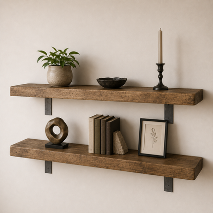 Brigg Straight Edge Rustic Shelf Non Lipped Shaped Bracket