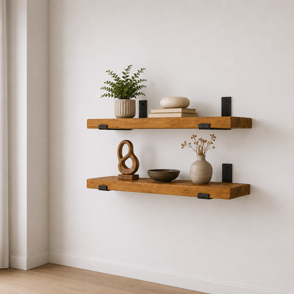 Brigg Straight Edge Rustic Shelf U Shaped Bracket