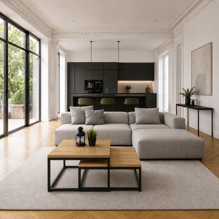 Double loft oak coffee table DUO