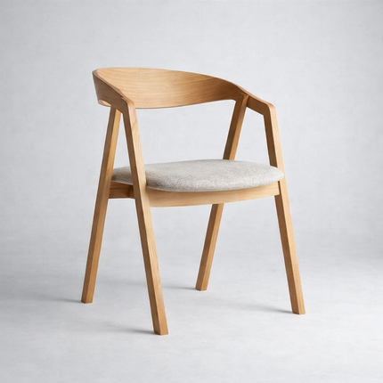 Selby Solid Oak Dining Set – Live Edge Table, Bench & 5 Aby Chairs