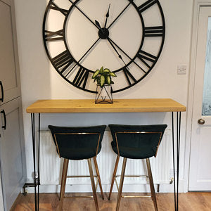 Brigg Straight Edge Breakfast Bar Hairpin Legs