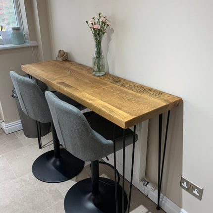 Brigg Straight Edge Breakfast Bar Hairpin Legs