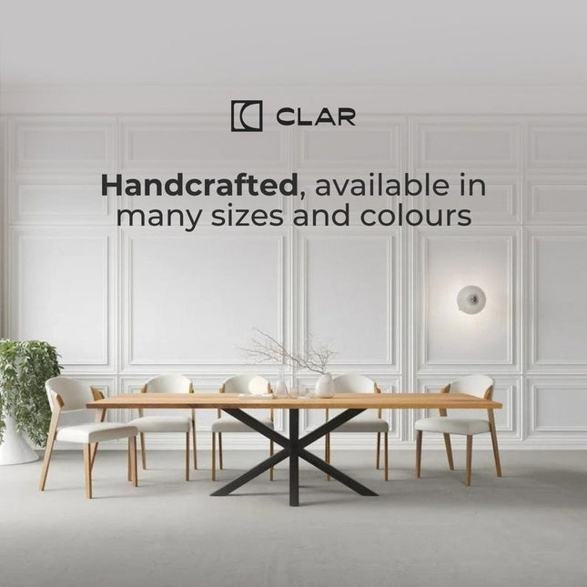 Kelso Solid Oak Dining Table with Steel Base