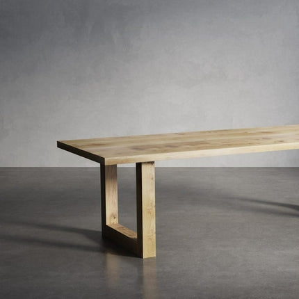 Beesby Solid Oak Dining Table with Square Wooden Legs
