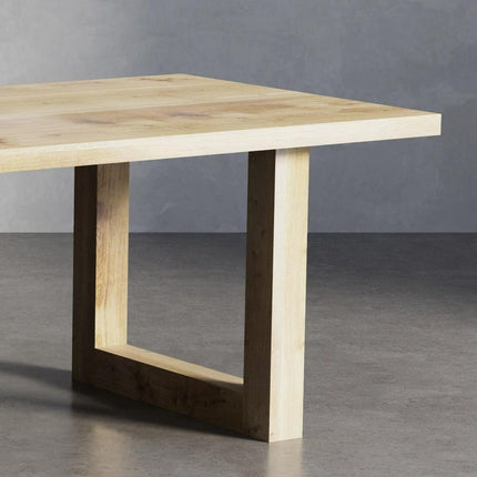 Beesby Solid Oak Dining Table with Square Wooden Legs