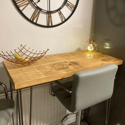 Brigg Straight Edge Breakfast Bar Hairpin Legs