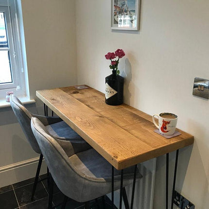 Brigg Straight Edge Breakfast Bar Hairpin Legs