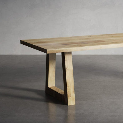 Anderby Solid Oak Dining Table with Trapezium Wooden Legs