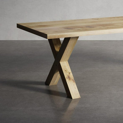 Tetney Solid Oak Dining Table with XF Wooden Legs