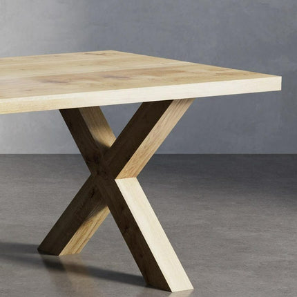 Tetney Solid Oak Dining Table with XF Wooden Legs