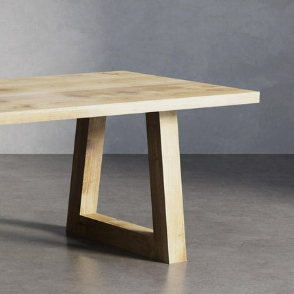 Anderby Solid Oak Dining Table with Trapezium Wooden Legs