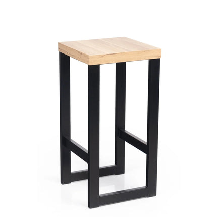 Ines Bar Stool with black metal legs