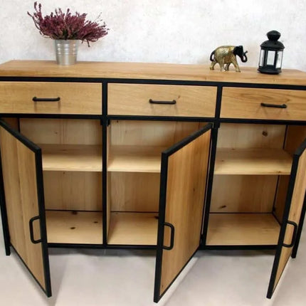 Loft oak chest of drawers with drawers Fulbeck
