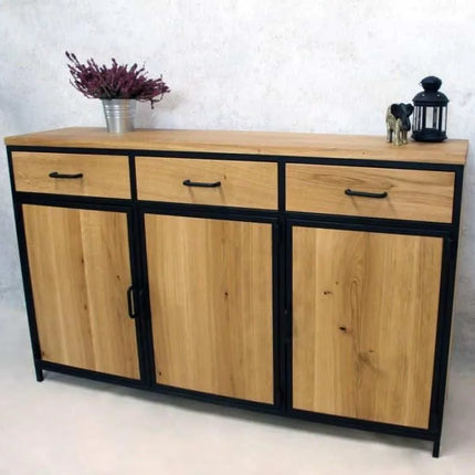 Loft oak chest of drawers with drawers Fulbeck
