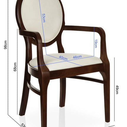 Dining chair Charles with armrest