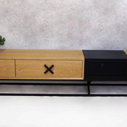 Oak loft/industrial TV cabinet Sunny